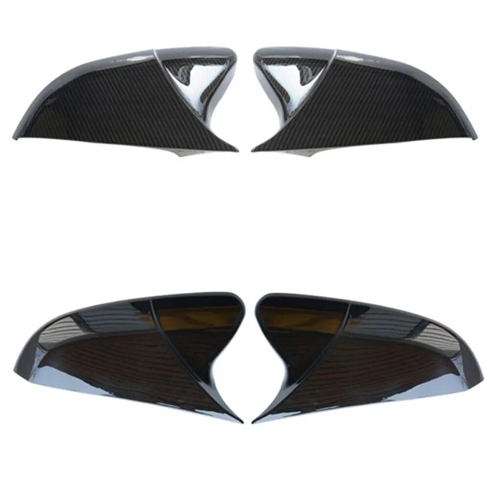 For Honda For Civic 2016- Rear View Mirror Cover Mirror Cover Horn Shape ABS Gloss Black Side Mirror Cover Rearview Caps