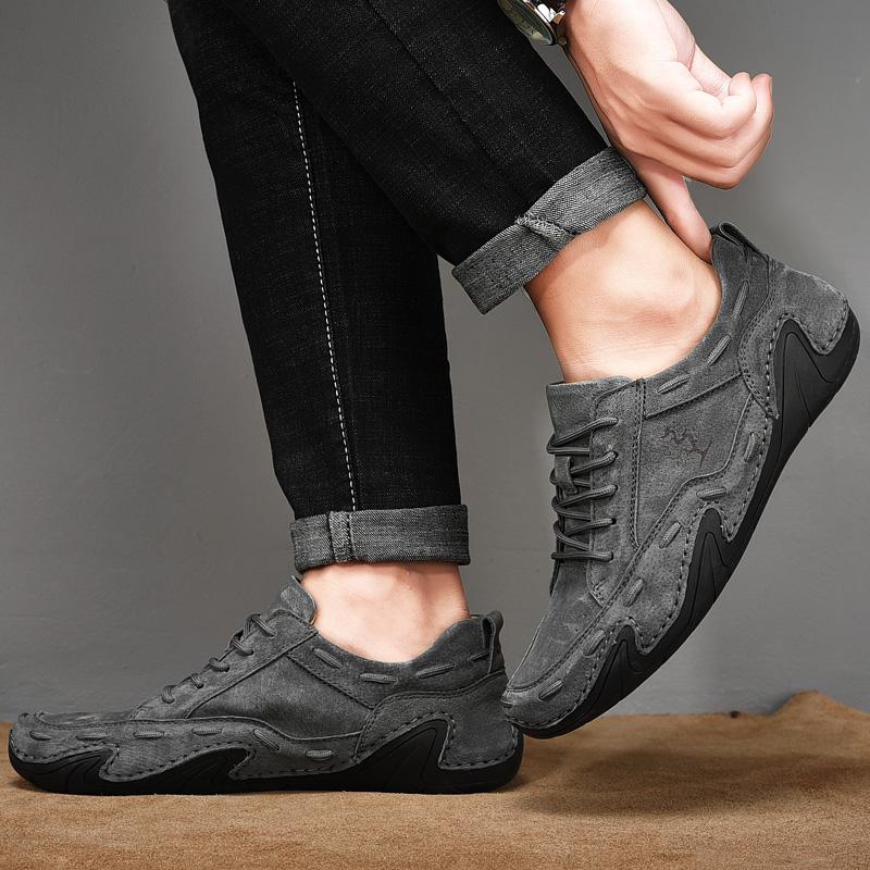 Comfortable Men Sneakers Casual Men Shoes Outdoor Wear-Resistant Suede Walking Shoes Man Breathable Work Shoes Big Size 48