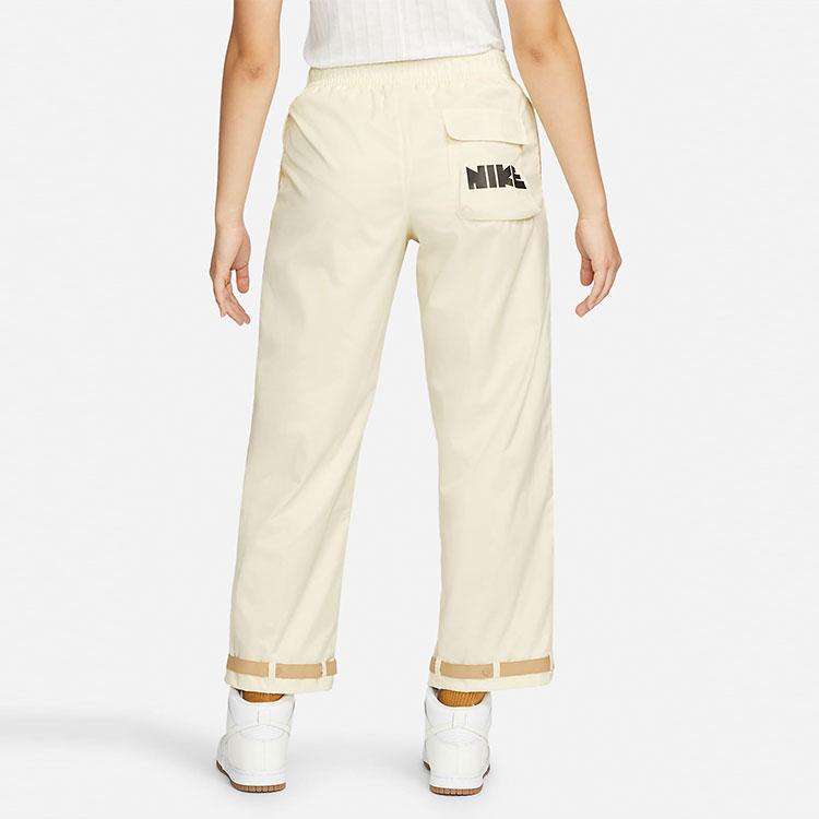 Nike X Atmos Pink Collaboration NSW Circa Series Solid Color Loose Fit Sports Long Pants Women Bottoms Beige DM6782-113