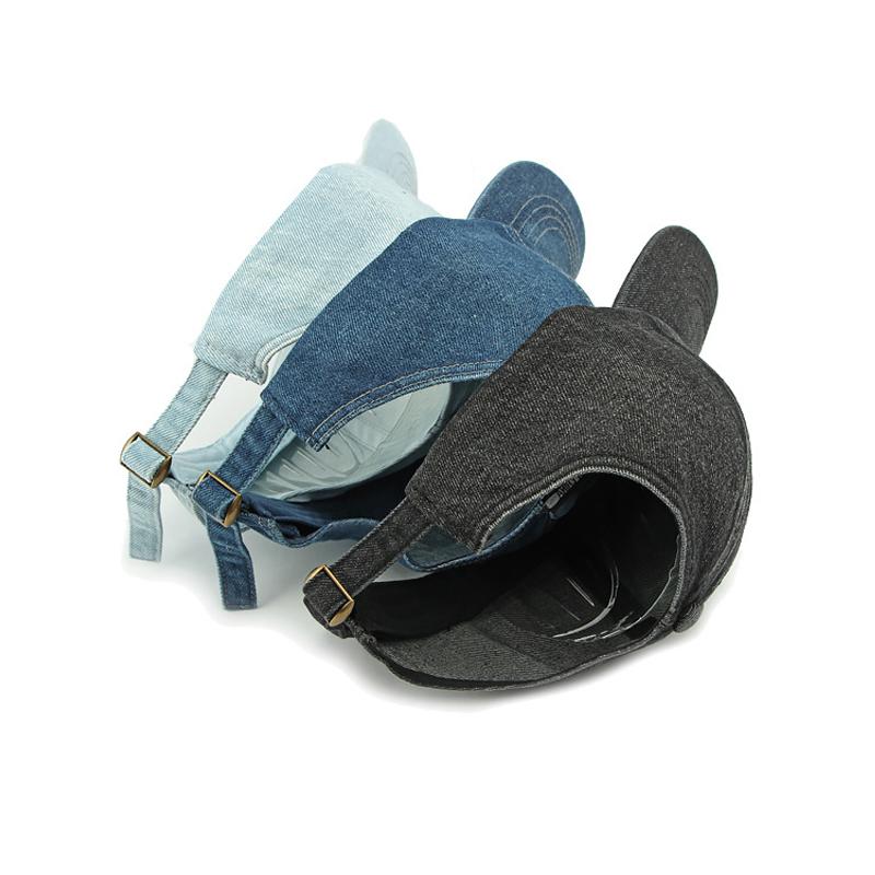 Spring Autumn Women's Sunscreen Hat Ponytail Panama Cap Denim Baseball Cap