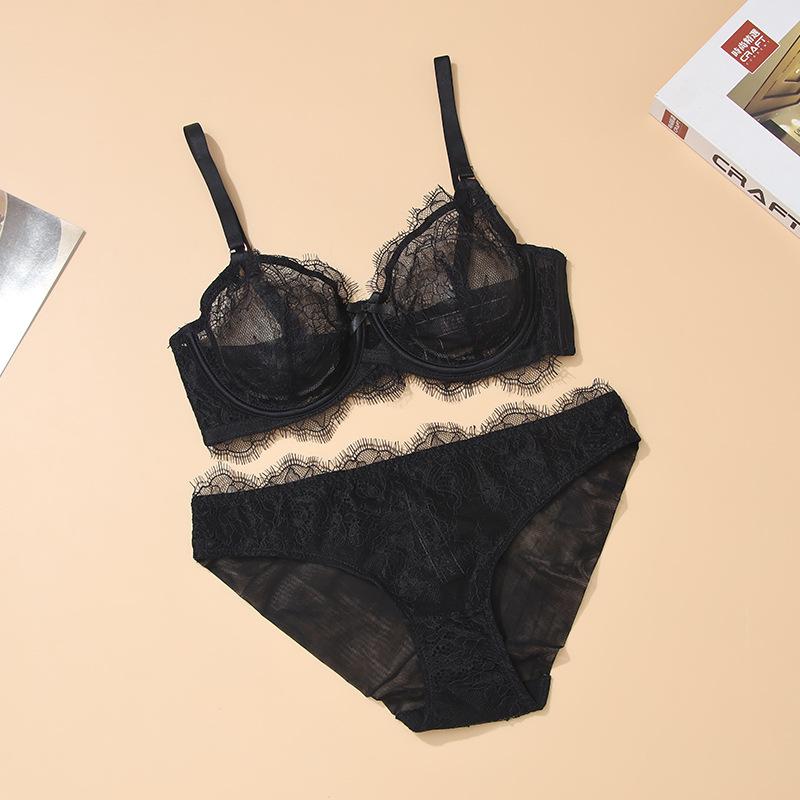 Bras, Underwear Sets, Women's Pure Lace, Big Breasts, Small Gathering Bras, Sexy and Anti-sagging.