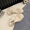 2025 New Summer French Roman Sandals Women's Super Fire Beautiful Versatile Not Tired Feet Wear with Skirt High Heels