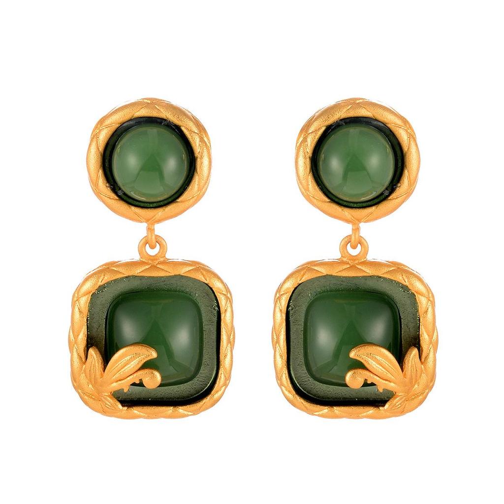 Turquoise Pearl Butterfly Earrings: Gradient Oil Painting Series with Tassel Detail for Women