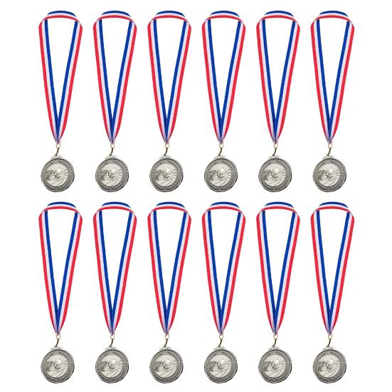 12 Medaglie Premiazione Metallo - Oro, Argento, Bronzo - Per Sport, Gare Bambini - Foto 3