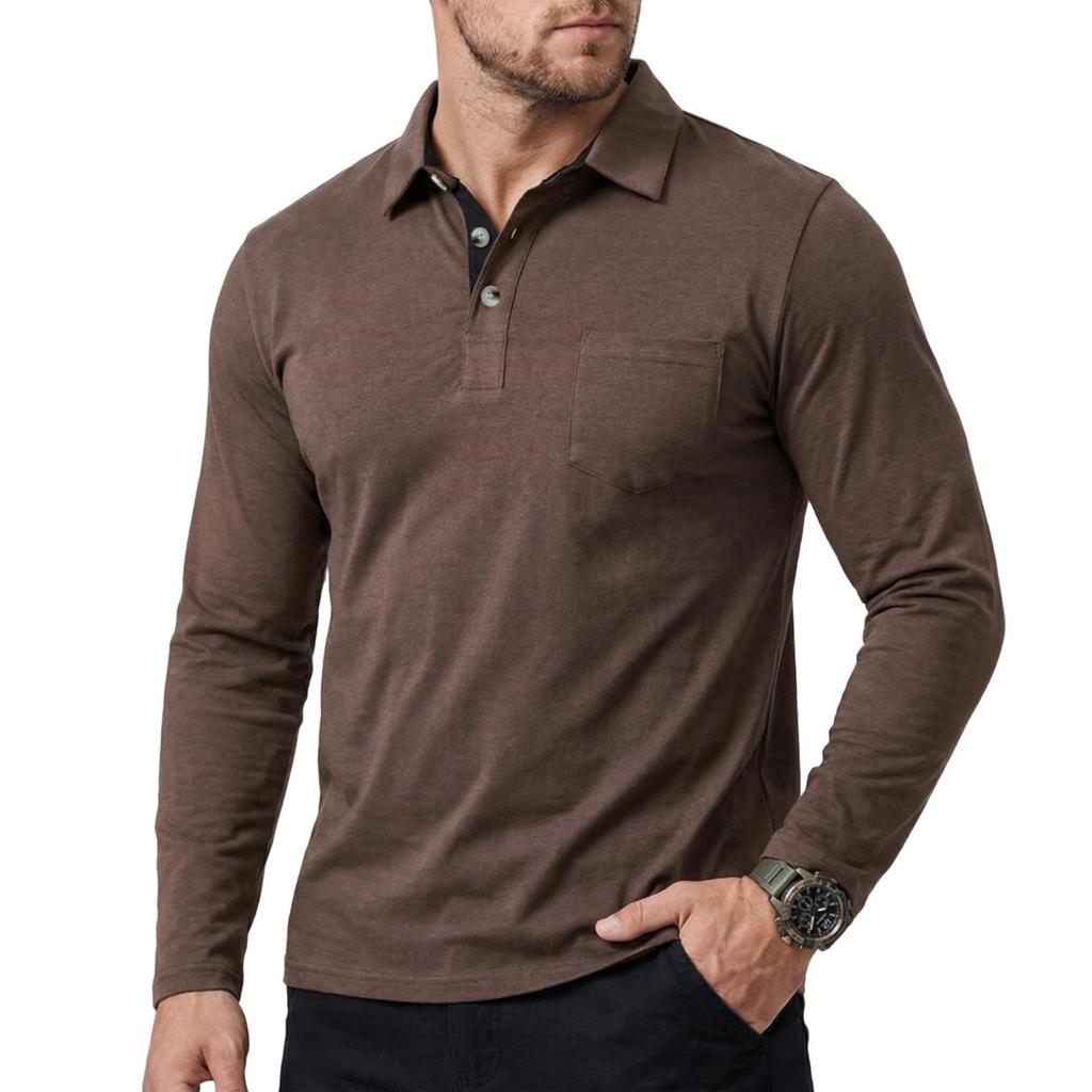 Men's Loose And Casual Base Layer Shirt, Men's Long-sleeved Lapel Top