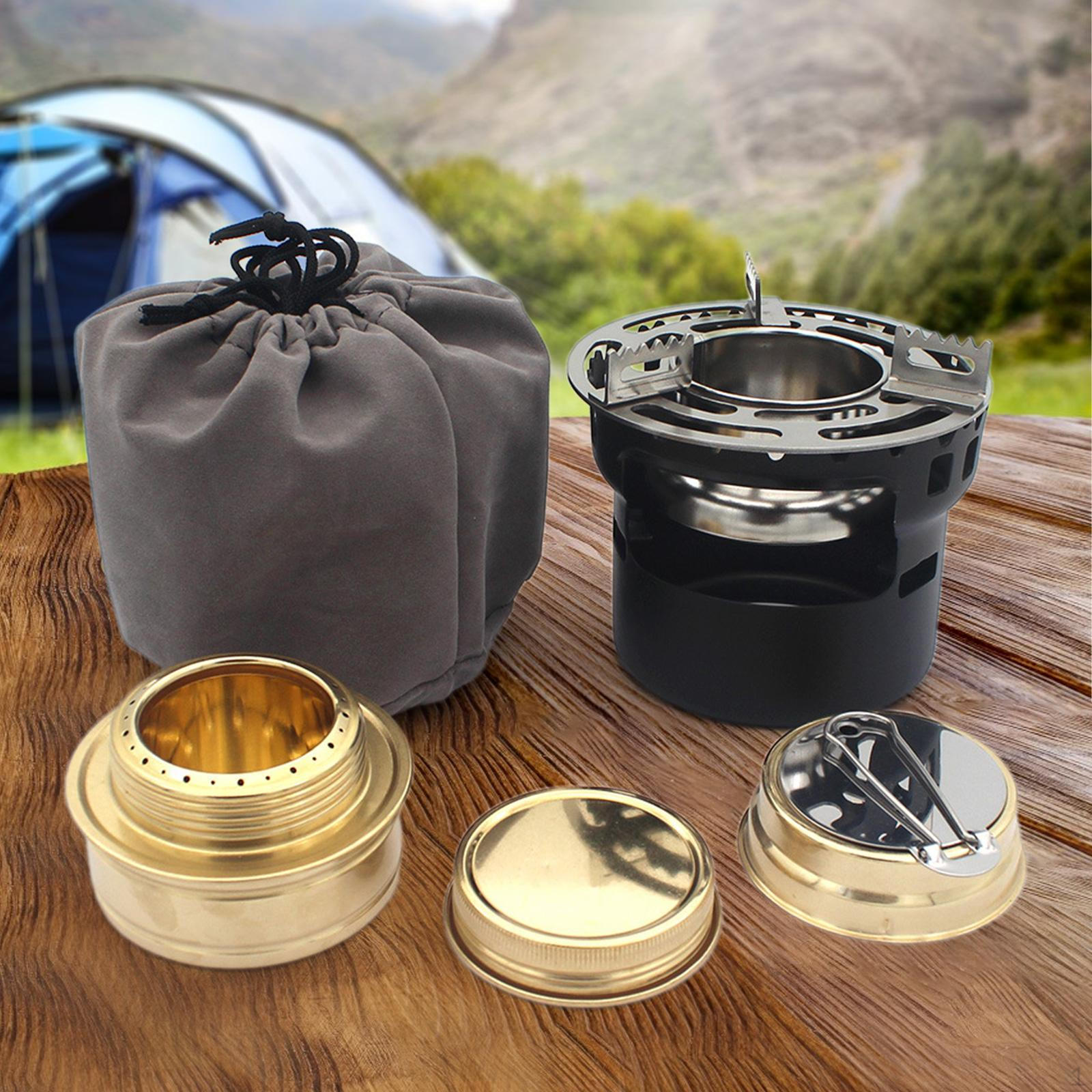 

Алкогольная печь, металлическая горелка, дух для кемпинга, для пеших прогулок, пикника чёрный