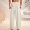 Men's Solid Color Cotton Linen Trousers Men's Casual Fashionable Cotton Linen Trousers