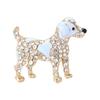 Elegant Dog Brooch Charm Animal Pin Dog Brooch Pin Sparkling Lapel Pin Alloy Texture Suitable for Stylish Backpack