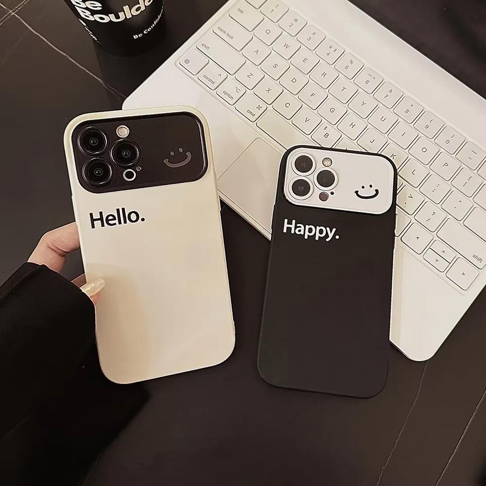 Minimalist Smile Lens Protection Phone Case For iPhone 17 Air 16 Pro Max 15 14 Plus 13 12 11 Shockproof Soft Back Cover