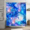 Colorful Shower Curtain Printed with Vibrant Abstract Patterns for Bathroom Decor (Gold/Silver/Pink/Teal)