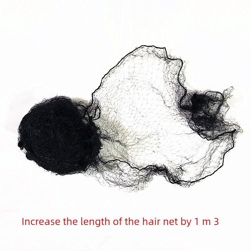 

Plus Size Invisible Hair Net Wig Hair Bag Elastic Large Net Import 20 Pieces a Group of Black and White 1 M Long 3 A black Group of 20(1 meter long 3)