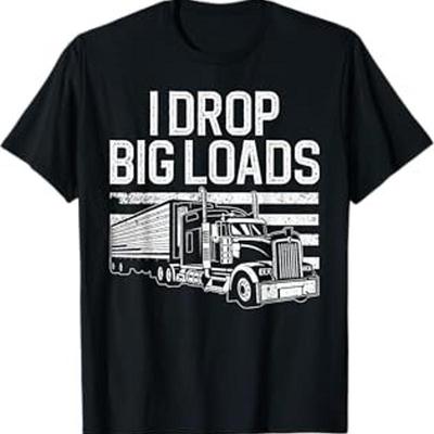 Funny Trucker Art For Kids Trucking Truck Driver T Shirt