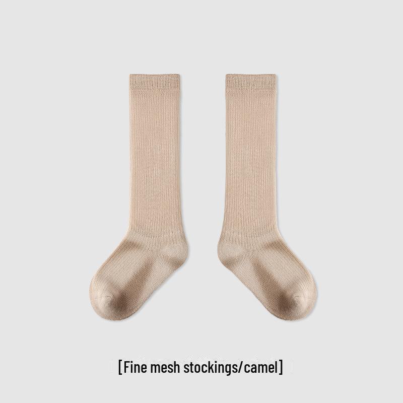 Children's Mid-Tube Cotton Socks Pack - 24 Pairs, Breathable, Solid Colors for Spring & Summer