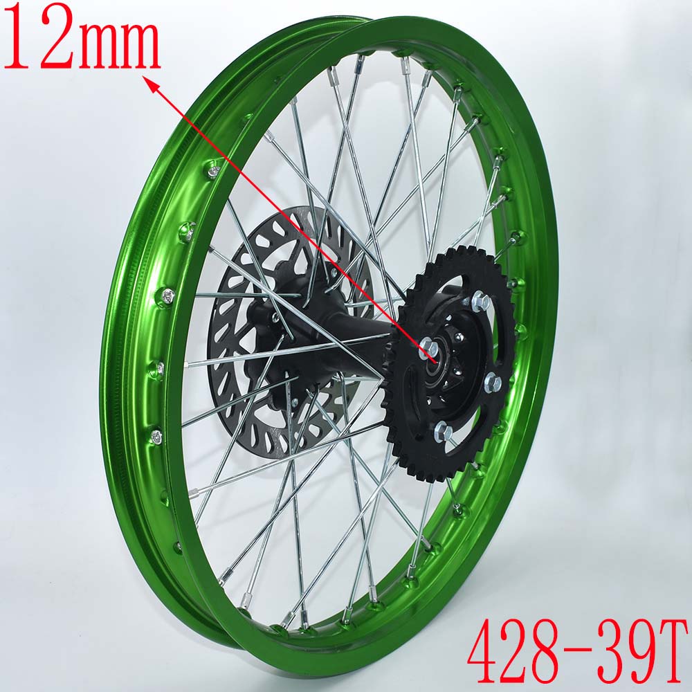 Rear Rims Aluminum Alloy Circle Of 17" Wheel 1.60 X 17" Inch with Disc Brake Sprocket for KLX CRF Kayo Apollo BSE Dirt Pit Bike