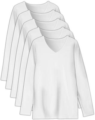 [IGRESS] EASY-MODE-T Herren Unterhemd, Gebürstetes Futter, Kälteschutz, Unterwäsche, 5er Set, Langarm, V-Ausschnitt, Antibakteriell, Geruchsresistent,
