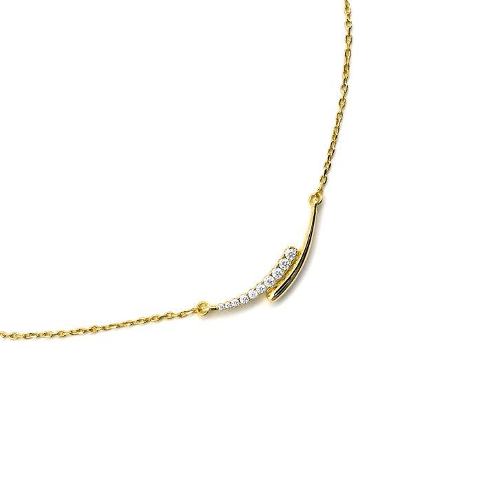 Collier Luxenter En Argent 925 Et Zirconium Brillant Finition En Rhodié - Whis