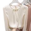2025 European Style Chiffon Slimming Long-Sleeve Women's Shirt for All Seasons
