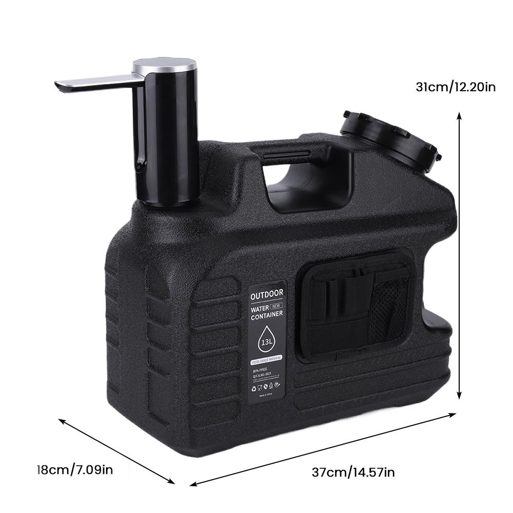 12/13L Camping Water Jug Large-Capacity Emergency Water Bucket Leakproof Portable Water Container Outdoor Hiking Supplies