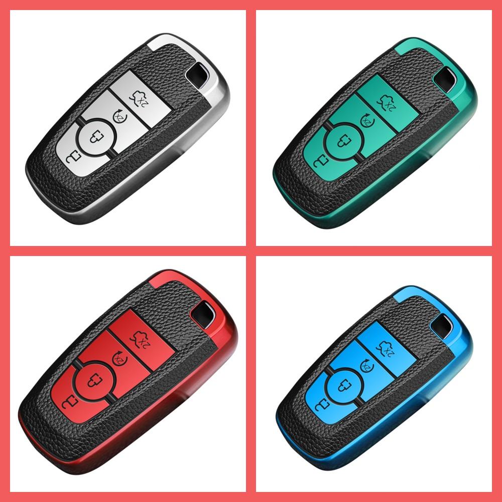

TPU Car Key Case Shell Cover for Ford Fusion Ecosport Ranger Fiesta Everest Mondeo 2020 S Max Kuga 2 Focus 3 4 MK3 sliver