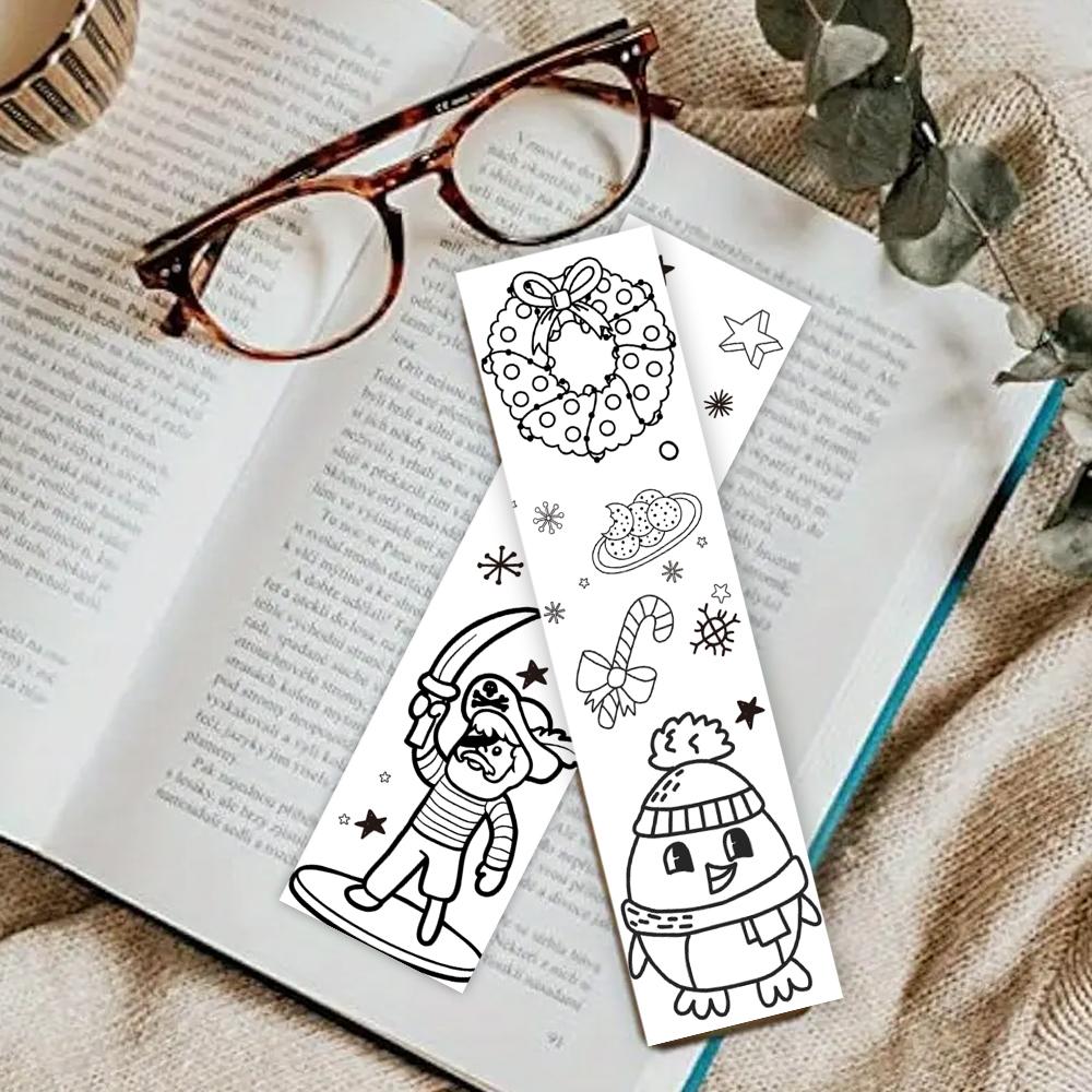 32, Coloring Bookmarks, Back to School Season, Christmas, Halloween, Teacher's Day, suitable for readers and birthday gifts.