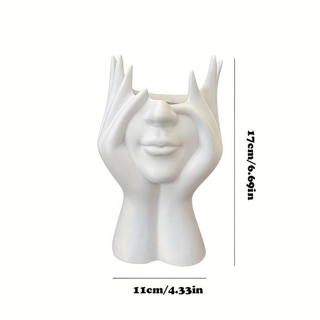 Nordic creative human body art shaped office supplies, multi-functional desktop storage, pen holder, makeup brush holder, decora