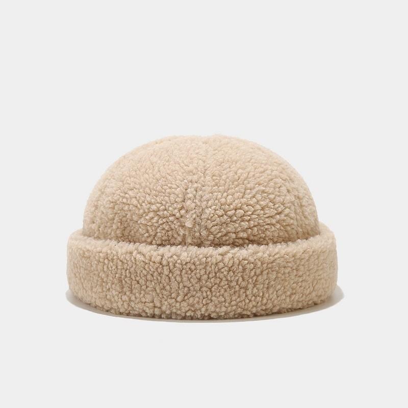 Simple Plush Solid Color Hat For Women Winter Casual Warm Sunblock Adjustable Fit хаки