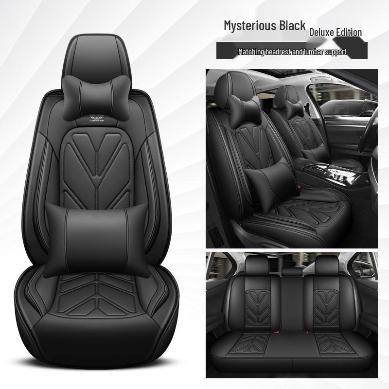 Universal Leather Car Seat Cushion for 5-Seaters - All-Season Fit