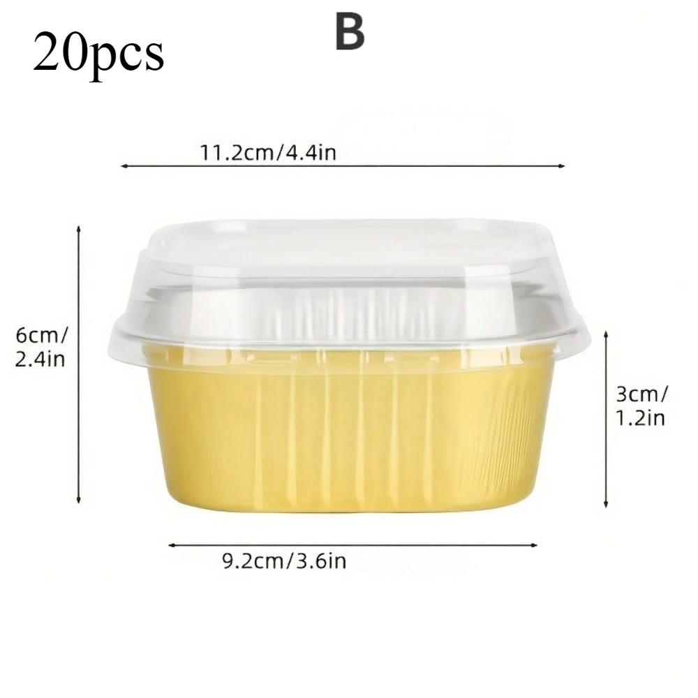 Aluminum Foil Pans with Lids Disposable Foil Food Containers Mini Loaf Pans Great for Cooking Heating Storing Baking Tools