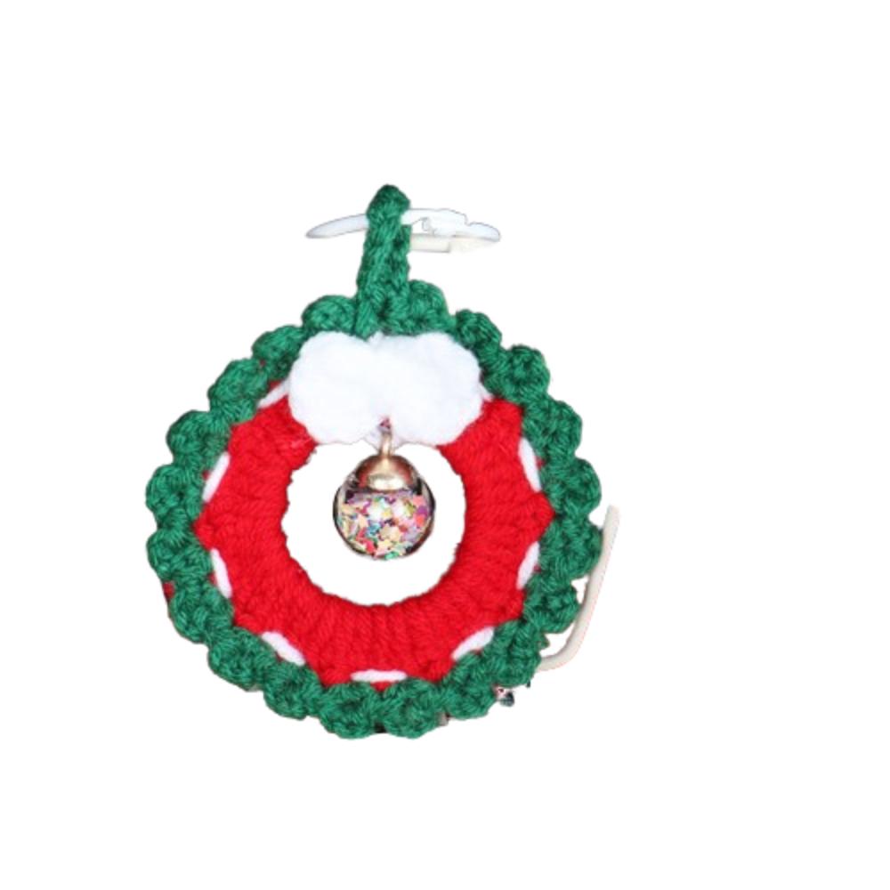 

Подвеска на сумку Рождественский вязаный крючком брелок для ключей Рождественское подвесное украшение для ключей Милый венок Брелок для ключей Детский Style 1
