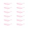 12 Pairs Per Set Flame Shaped Sunglasses New Fashion Rimless Candy Color Party Shades Trendy Design Colorful Sun Glasses