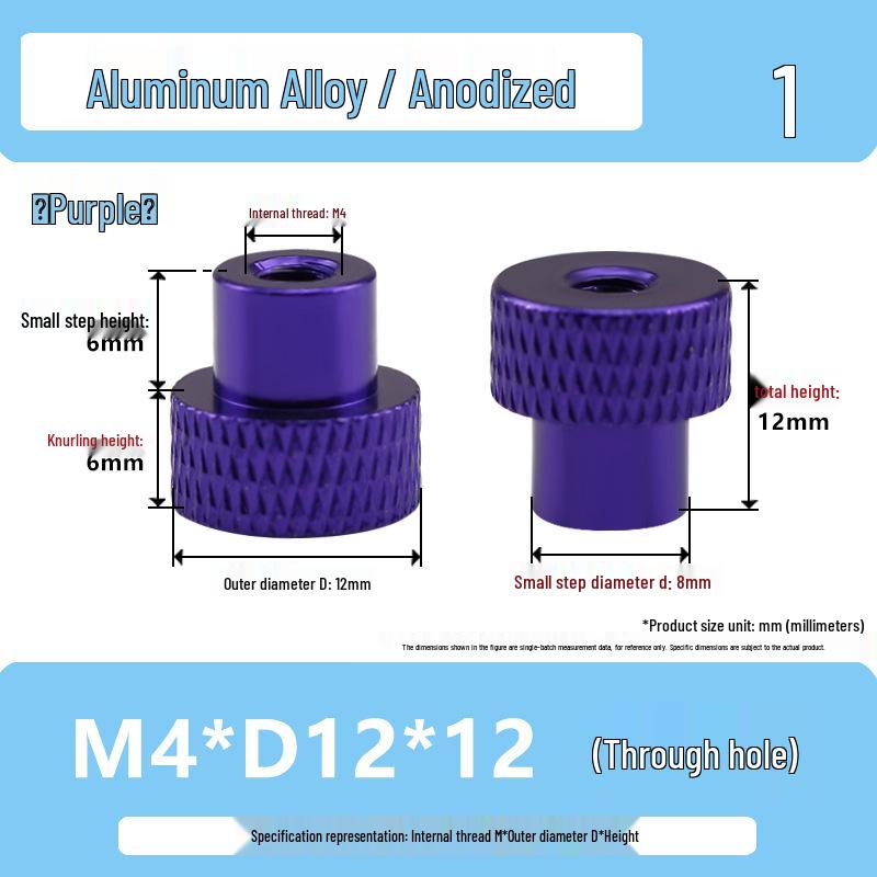 National Standard Aluminum Knurled Hand-Twist Nut M3-M10