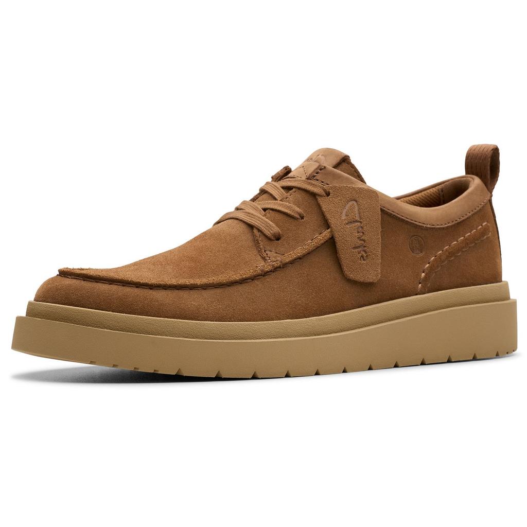 Clarks Leather Fashion Comfortable Versatile Retro Casual Shoes Men sneaker Dark-Brown 261808657