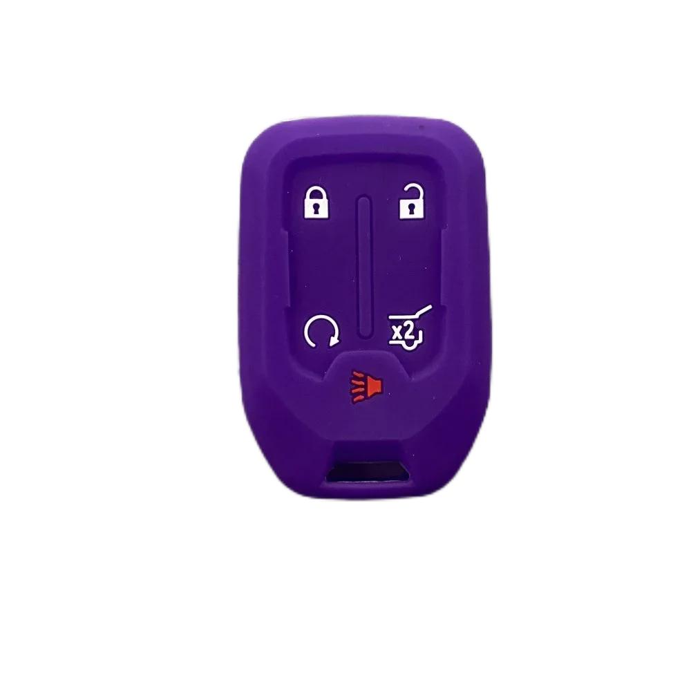 5 Buttons Silicone Car Key Case Skin Protector Cover for Chevrolet Tahoe Silverado Suburban GMC Terrain Acadia YUKON XL Sierra