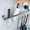 Stainless Steels Wall Mounted Hangers Efficient Clothes Storage Rack Coat Hook with Removable Hook Bathroom Supplies