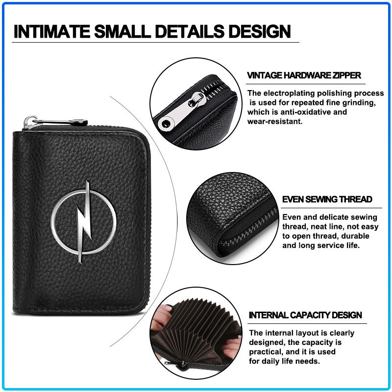 Auto Logo Leather Car Driver License Credit Card Holder Case Wallet For Opel Astra C G H Insignia J K Zafira B Corsa Vectra C Corsa C