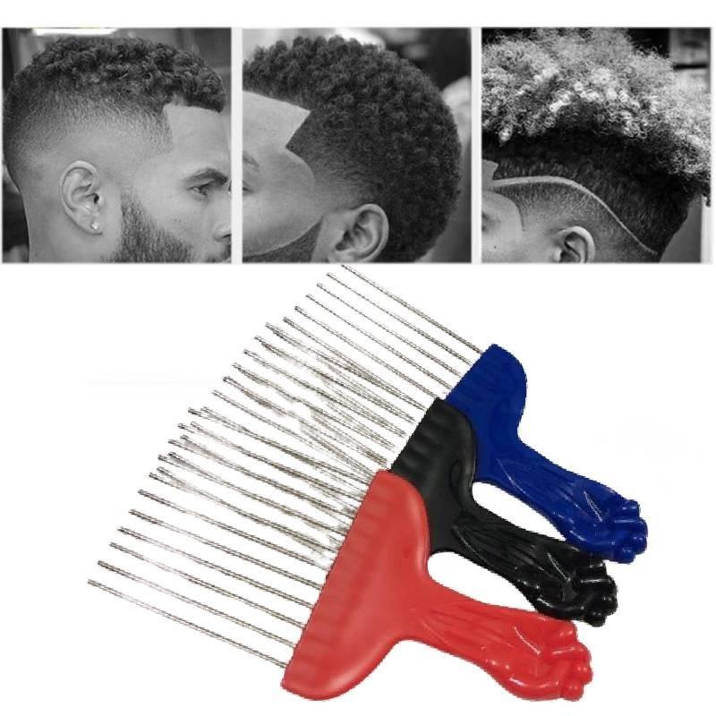 Metal Comb Hair Styling Fork Detangle Salon Men Hairdressing Oil Head Combs