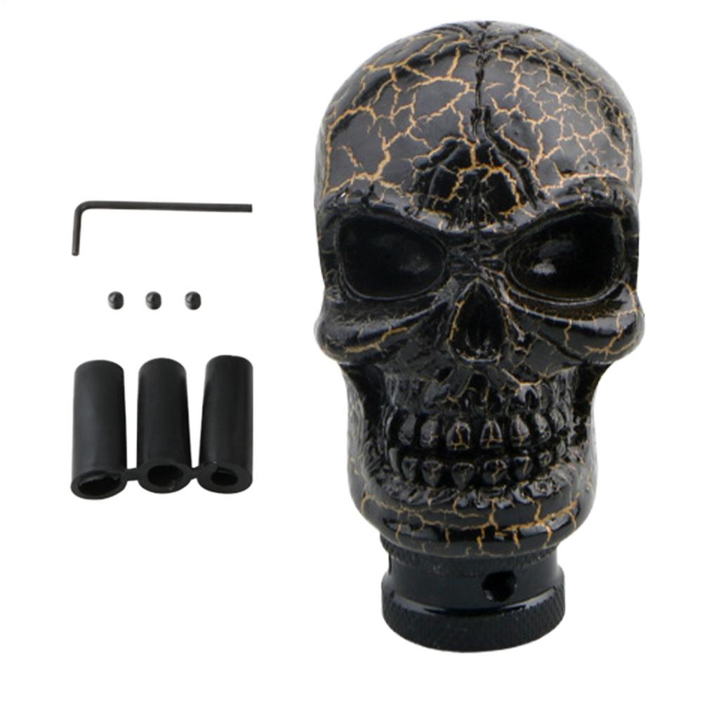 car skull gear shift knob kit Universal Car Skull Head Manual Gear Stick Shift Knob Shifter Lever Black car accessories