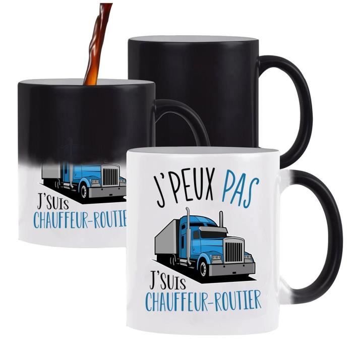 Mug - J'peux pas - Chauffeur-routier - Céramique - 325 ml - Résistant lave-vaisselle