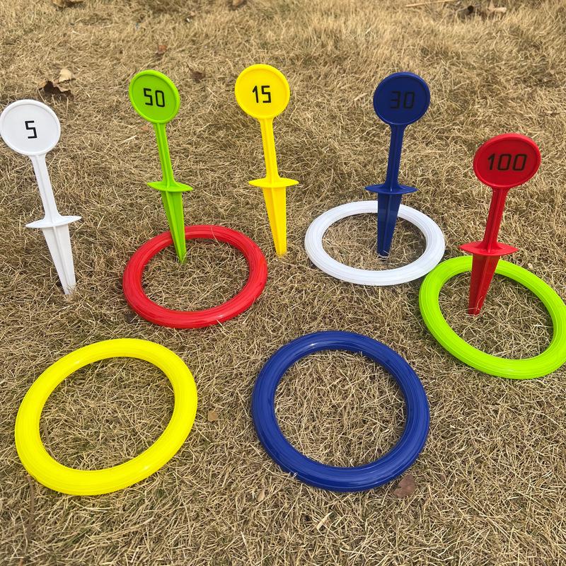 Kids' Outdoor Ring Toss Game - Interactive Beach and Lawn Toy for Parent-Child Fun