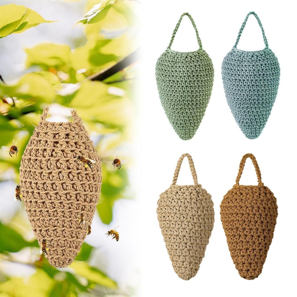 1 PC Outdoor Hanging Artificial Bumblebee Nest Bait, Eaves and Corridor Beehive Decoration, Holiday Gift
