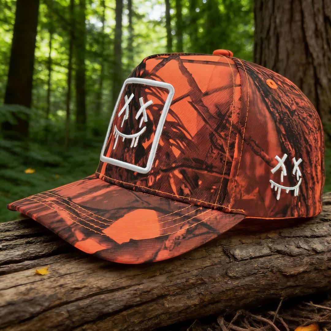 

Fashionable camouflage hat with unique embroidery design - stand out in summer style, ideal for casual outings, paired with swim Adjustable оранжевый