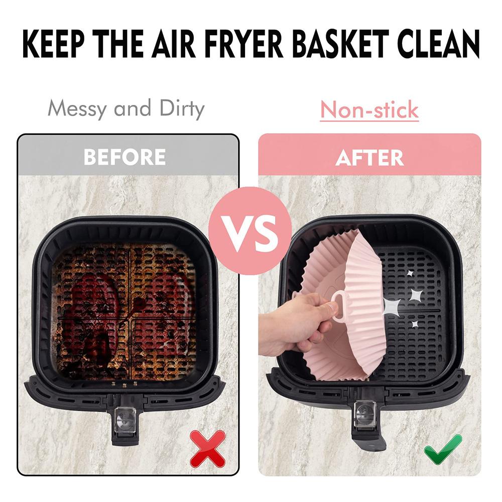 Okrągła Wymienna Blacha do Pieczenia do Piekarnika Frytkownicy Powietrznej, Koszyk na Smażonego Kurczaka, Mata, Silikonowy Garnek do Frytkownicy Powietrznej, Patelnia Grillowa, Akcesoria Kuchenne