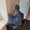 Casual Large-capacity Denim Bag Women's New Versatile Shoulder Bag Commuter Tote Bag