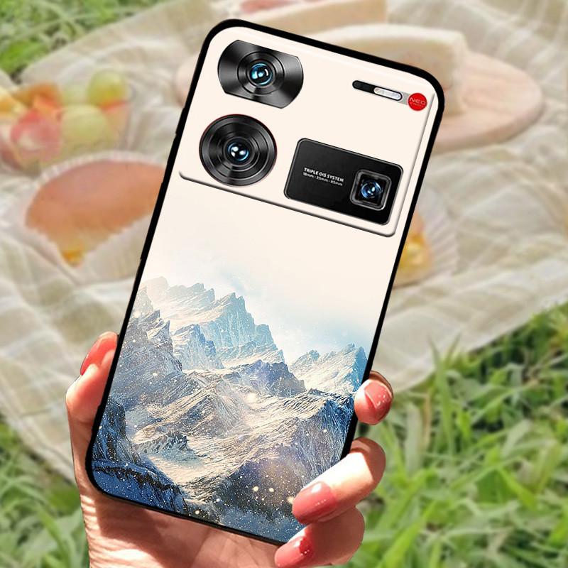 Shockproof Funda For ZTE Nubia Z60 Ultra Case Silicon Black Soft Bumper for Nubia Z60 Ultra Phone Cases Z60Ultra Cartoon Shell