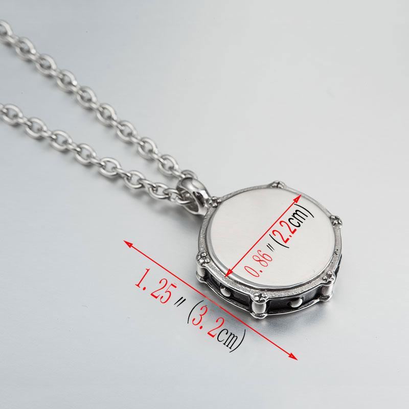 Men 'S Stylish Stylish Necklaces Music Los Collares Rockers Jazz Band Drum Drummers 316L Stainless Steel Chain Pendant Necklace Pendant JewelryFashion