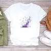 Women's Summer T-shirt with Cute Printed Designs, Short-sleeve Trendy Fashion Top.