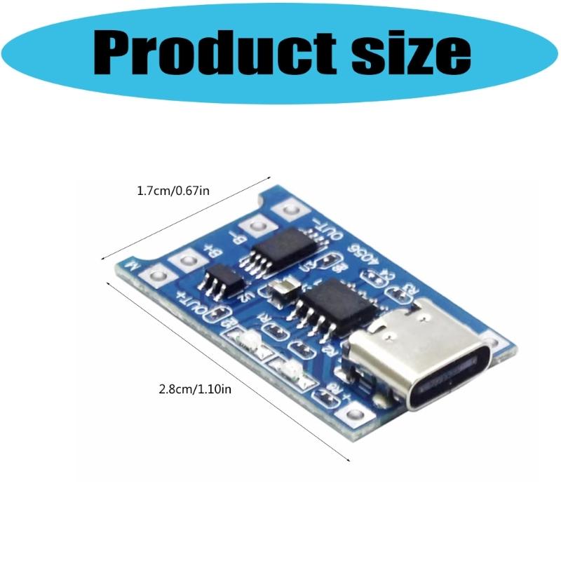 TC4056 Lithiums Battery Charger Module With Type C Input Overcharge Protections And LED Status Indicators For Liion Batteries