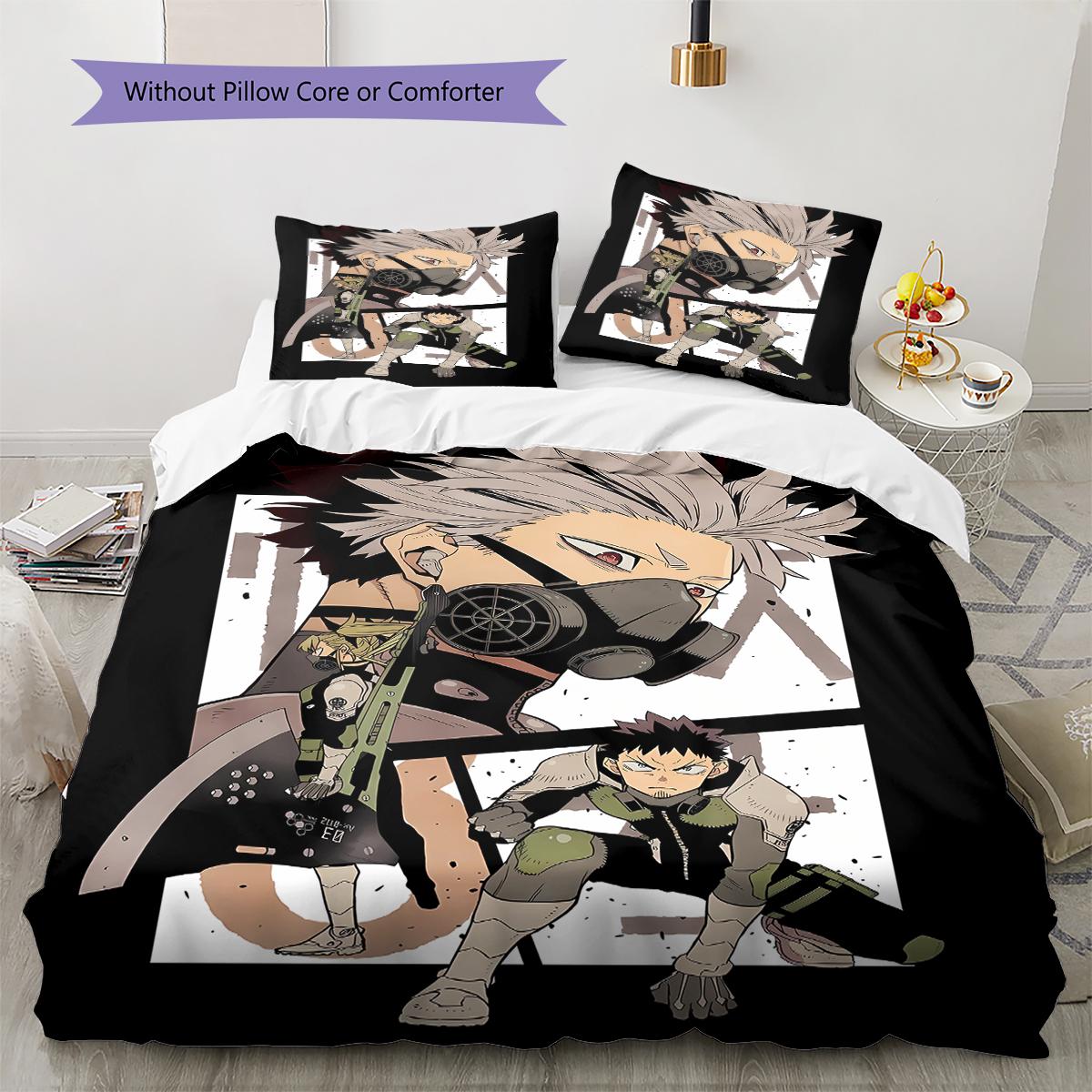 

Kaiju No. 8 Pattern Bedding,Quilt Set Quilt Cover Pillowcase Home Birthday Gift (1 * duvet cover + 2 * pillowcase, without core) 135x200cm