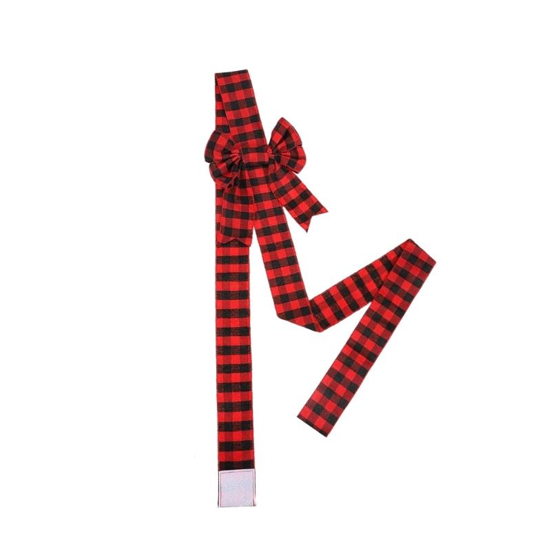 Versatile Festival Bowknot Decoration For Hanging On Doors Wall And Cabinets Polyester Christmas Accent