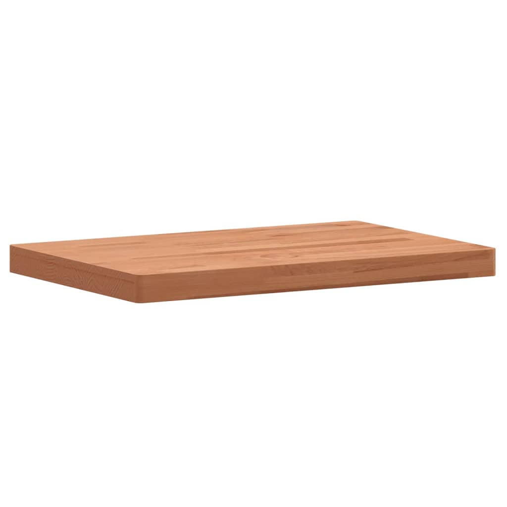 Solid Beech Wood Washbasin Top 80 x 40 x 4 cm